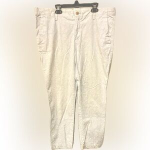 GAP Womens Size 14 Girlfriend Chinos Light Blue and White Floral Pattern